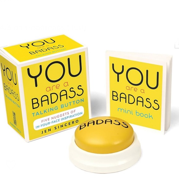You Are a Badass Talking Button and Mini Book : Five In-Your-Face Inspiration - Picture 1 of 3